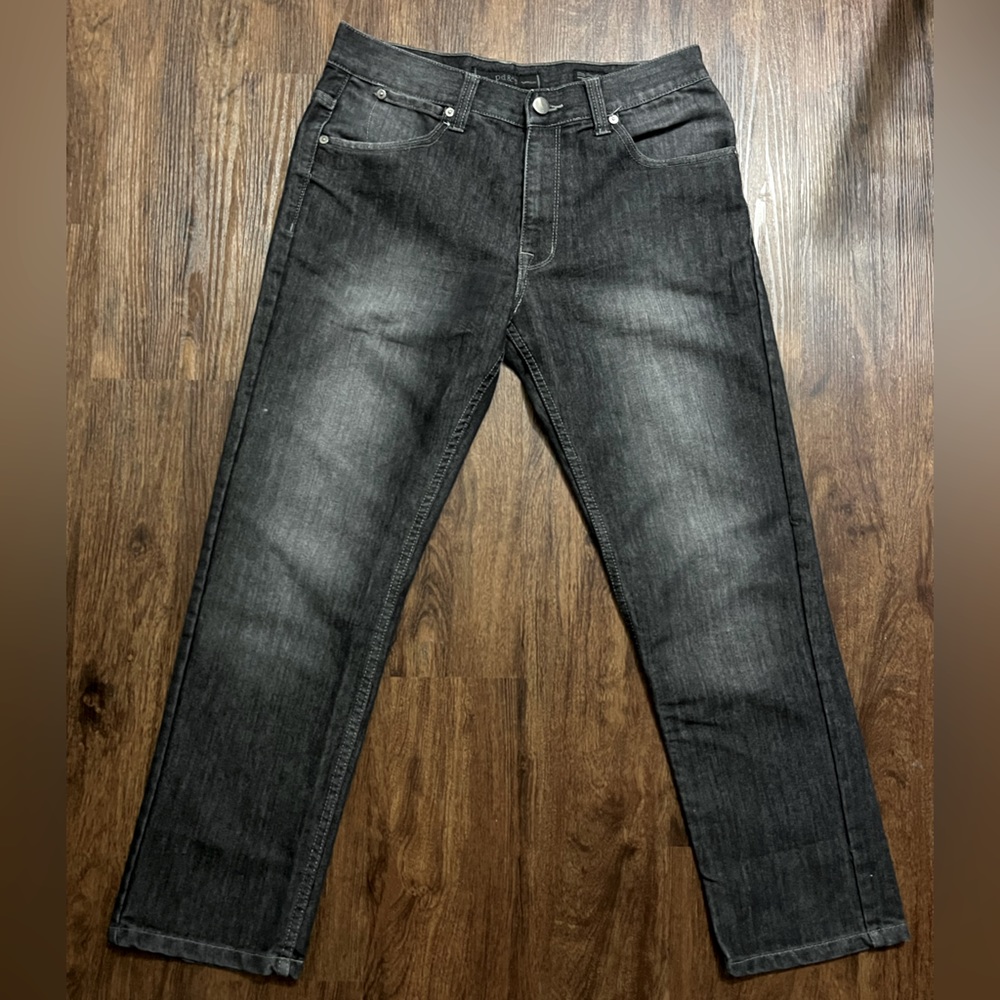 32x30 skinny jeans, black/charcoal